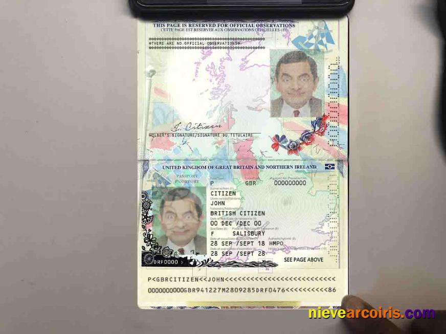 United Kingdom of Great Britain and Northern Ireland passport